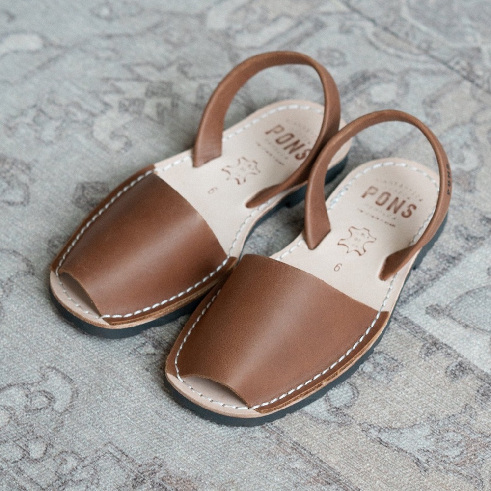 Pons Avarcas Brown Leather Sandals